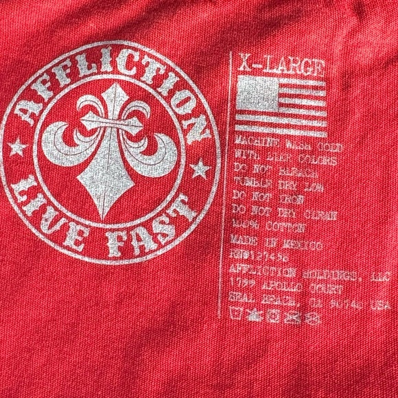 Affliction Men's Short Sleeve Graphic T-shirt -Size: XL/2XL- NWT - Picture 10 of 10